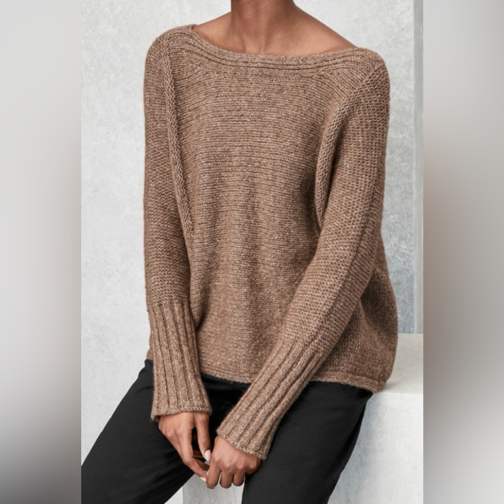 EILEEN FISHER Alpaca & Organic-Cotton Dolman-Sleeve Sweater